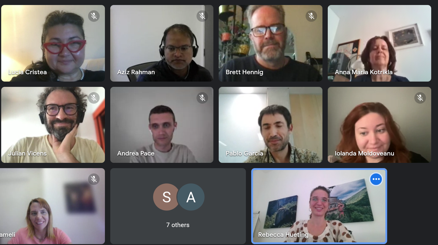 The CLIMAS Advisory Board meeting group screenshot
