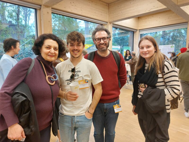 A photo of the workshop that explored how Citizen Science (CS) supports policy making. From the left: Floridea di Ciommo (cambiaMO), Frràn Adrià, Julià Vicens (Eurecat)